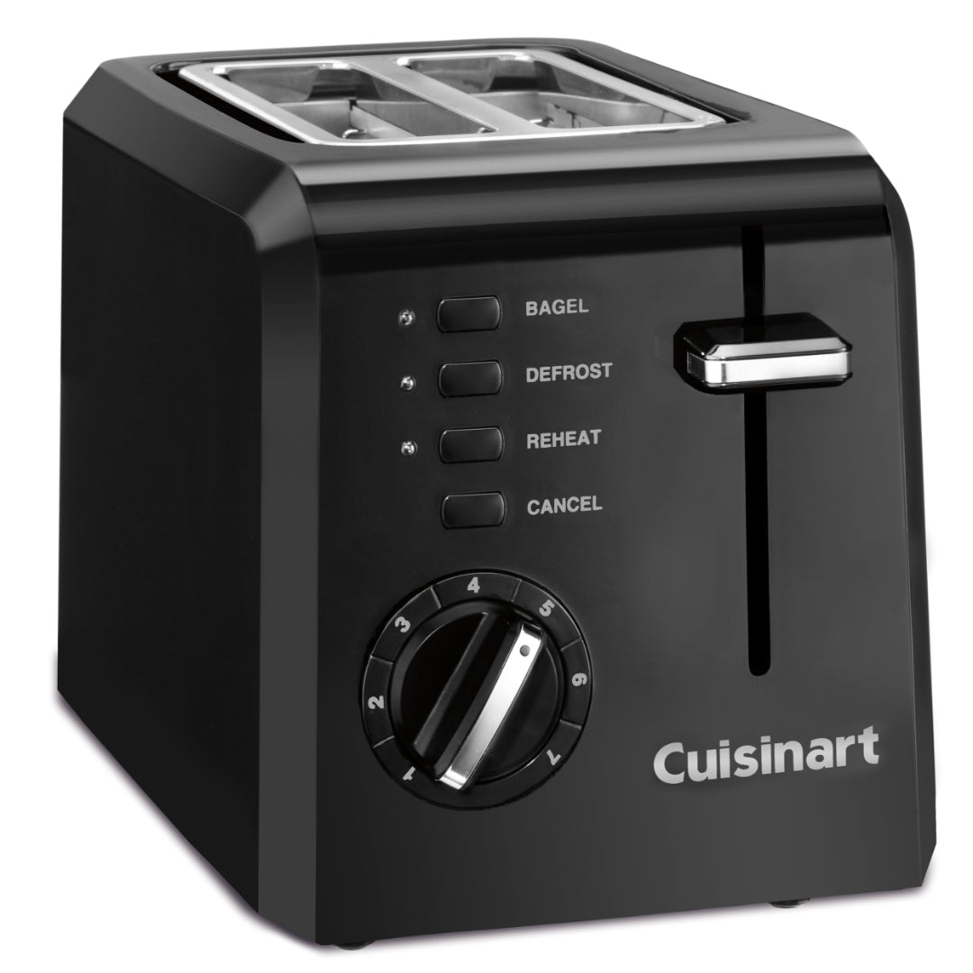 Tostadora de plástico compacta para 2 rebanadas 2-CU-CPT-122BK de Cuisinart®