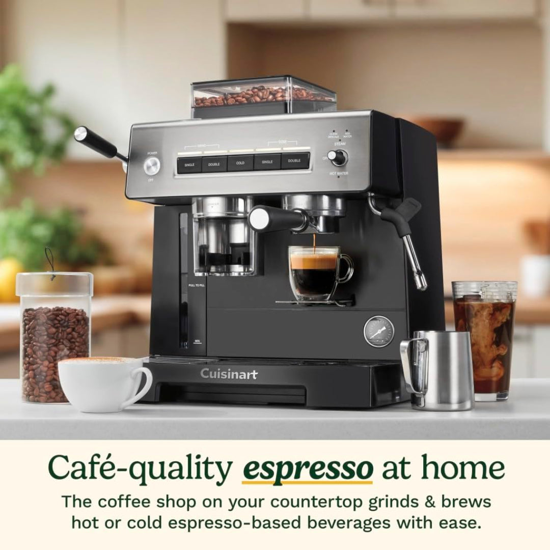 Máquina de café expreso Espresso Bar ™ Grind & Brew EM-640 de Cuisinart®