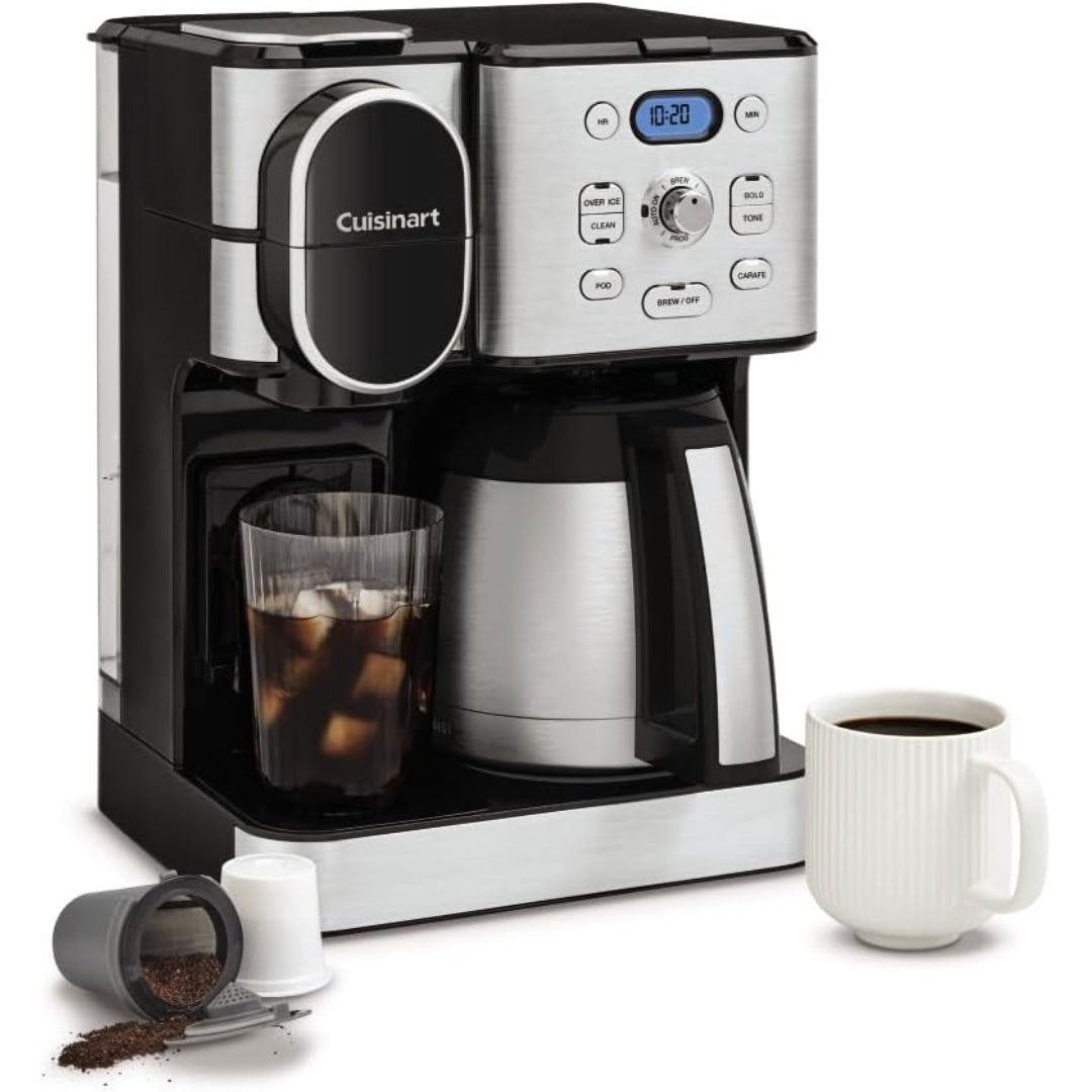 Cafetera térmica y monodosis Coffee Center ® de 10 tazas SS-21NAS de Cuisinart®