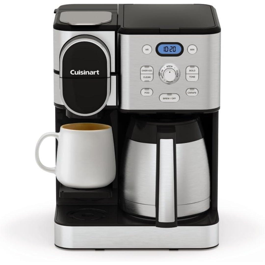 Cafetera térmica y monodosis Coffee Center ® de 10 tazas SS-21NAS de Cuisinart®