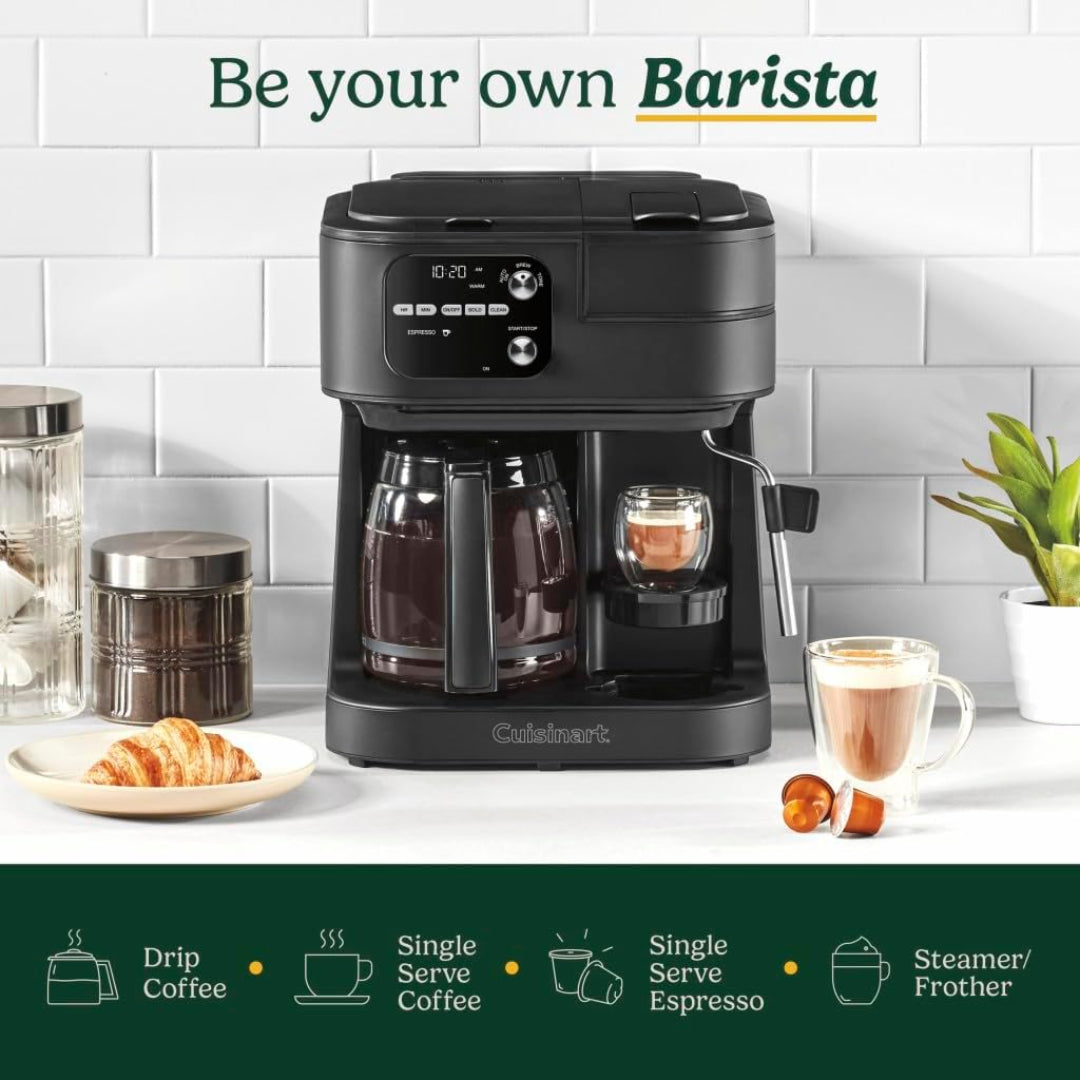 Combo Cafetera y espresso SS-4N1MBNAS de Cuisinart®