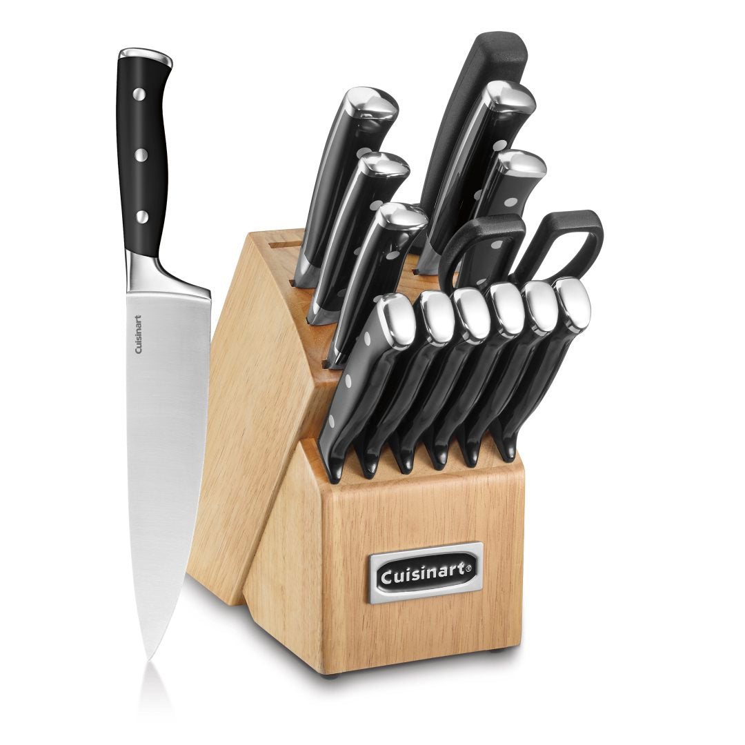 SET DE CUCHILLOS DE 15 PIEZAS CON TRIPLE REMACHE Y BLOQUE C77BTR-15P DE CUISINART®